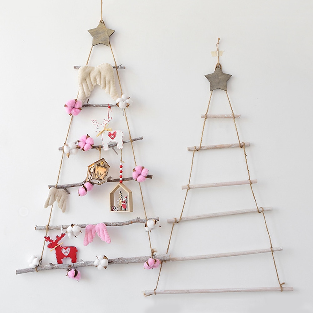 Wall Hanging Christmas Tree Wooden Decor