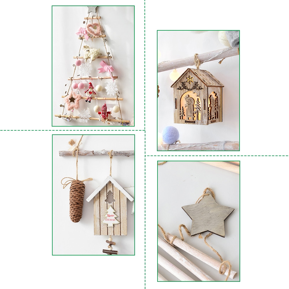 Wall Hanging Christmas Tree Wooden Decor