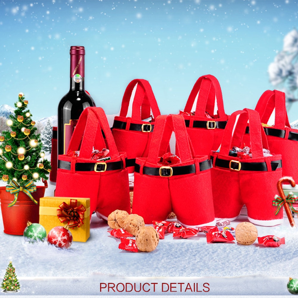 Wine Bottle Gift Bag Santa Design