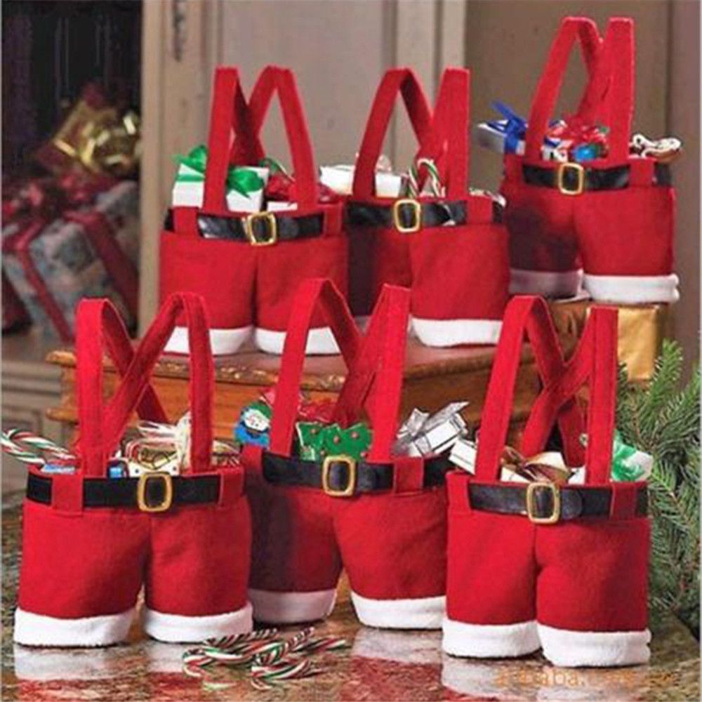 Wine Bottle Gift Bag Santa Design