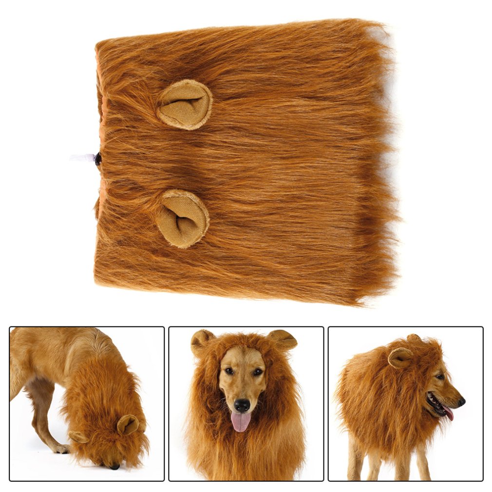 Dog Lion Mane Pet Wig Headwear