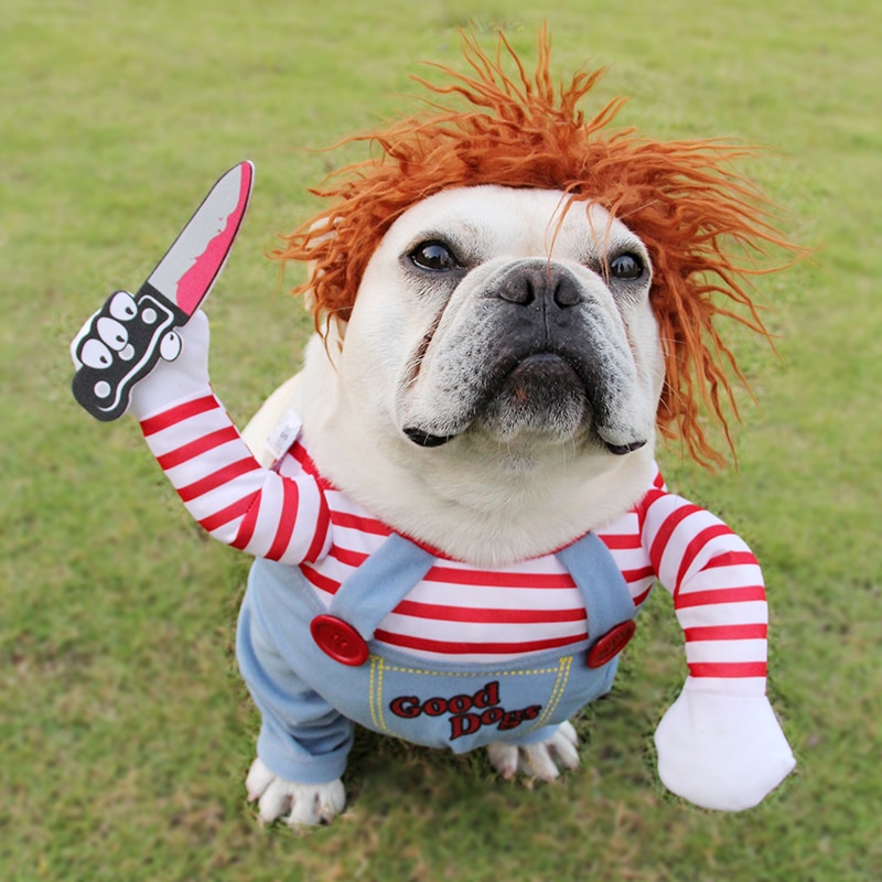 Chucky Dog Costume with Wig