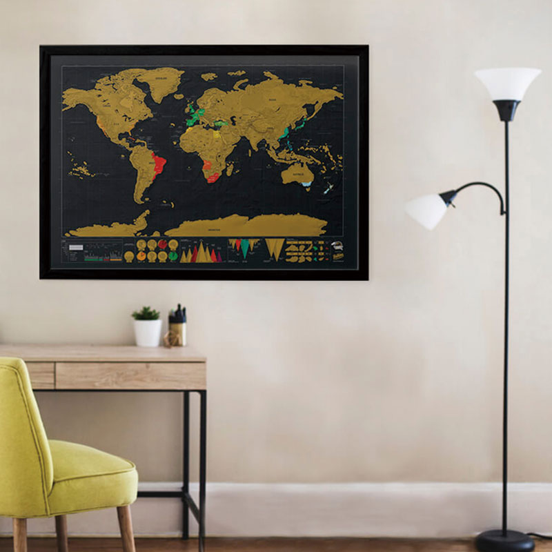 Scratch Map World Travel Decor