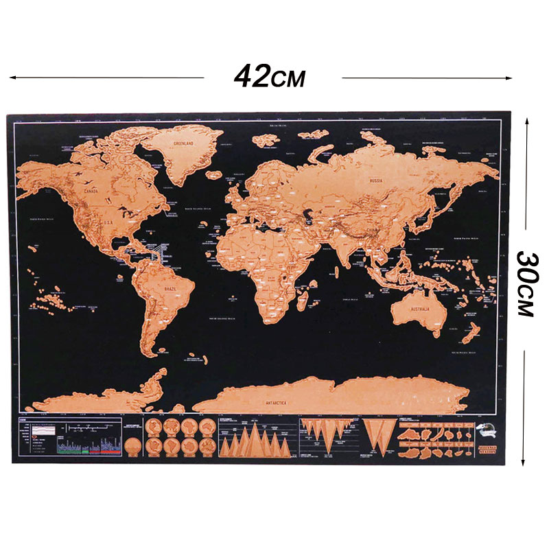 Scratch Map World Travel Decor