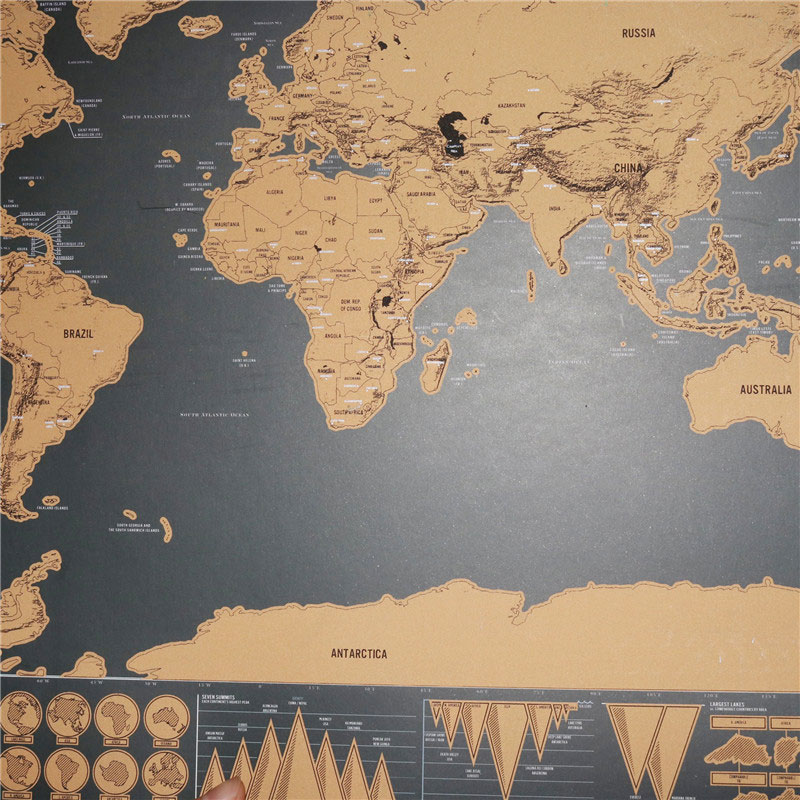 Scratch Map World Travel Decor