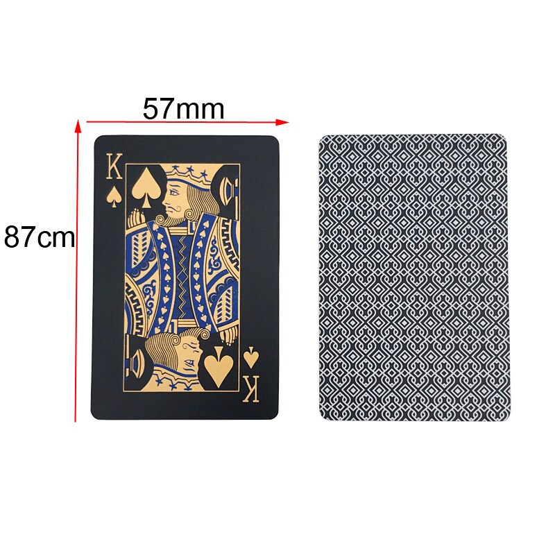 Waterproof Playing Cards Black Poker Cards