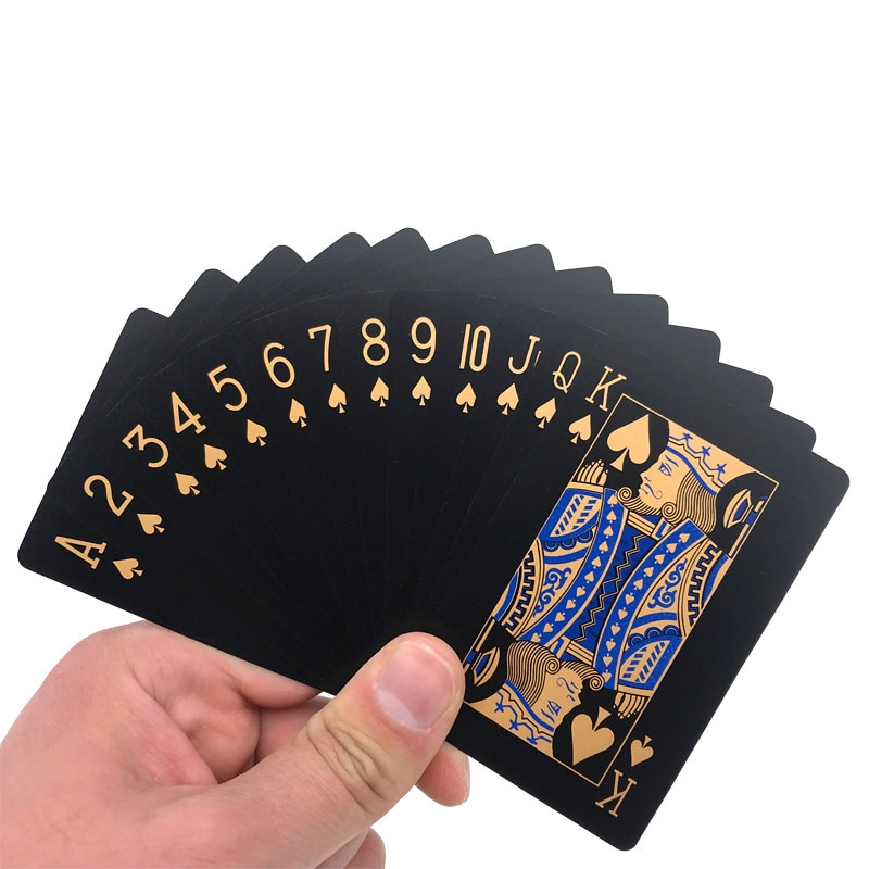 Waterproof Playing Cards Black Poker Cards