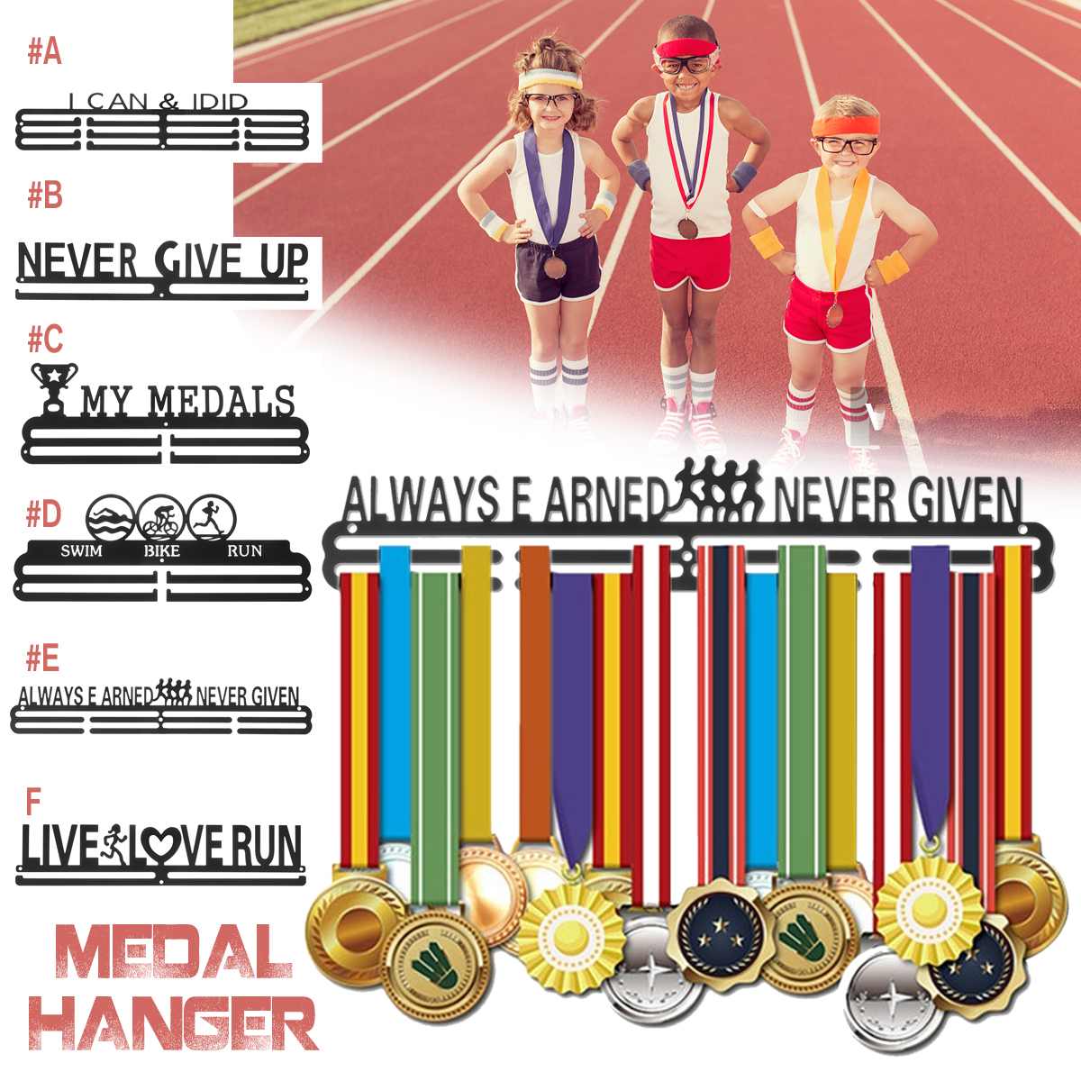 Medal Display Rack Wall-Mounted Hanger