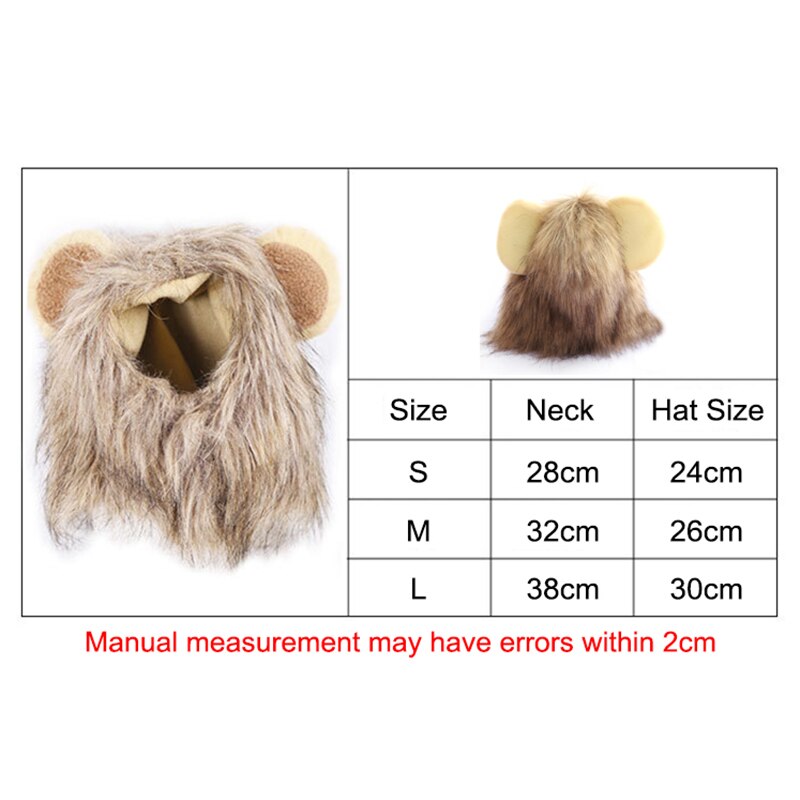 Cat Lion Costume Pet Funny Headgear