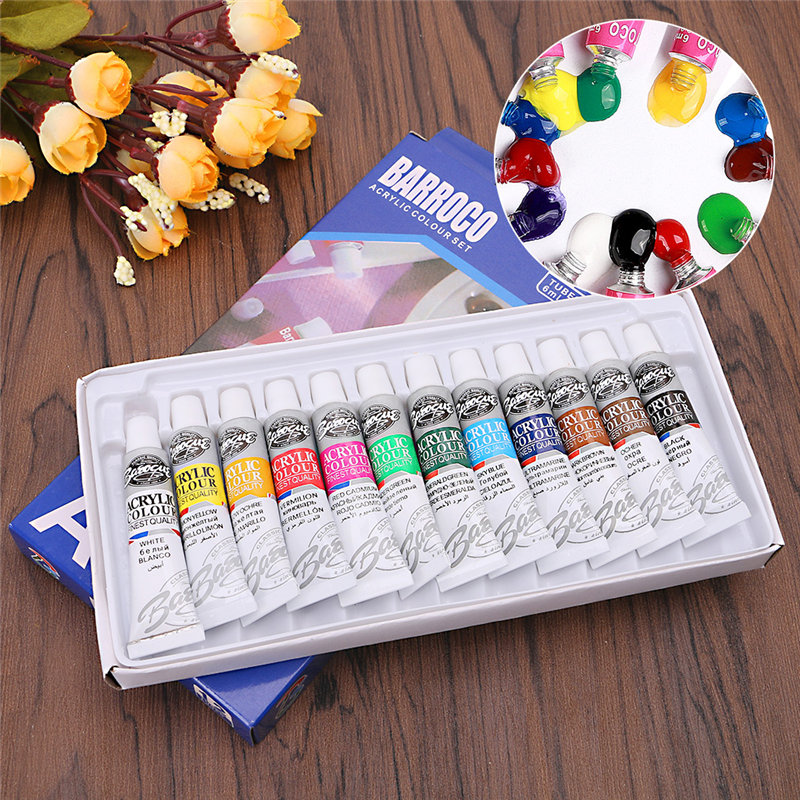 Acrylic Paint Set Art Painting (12 Colors)