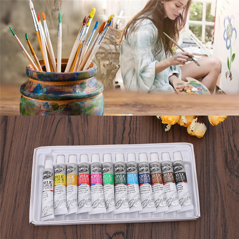 Acrylic Paint Set Art Painting (12 Colors)