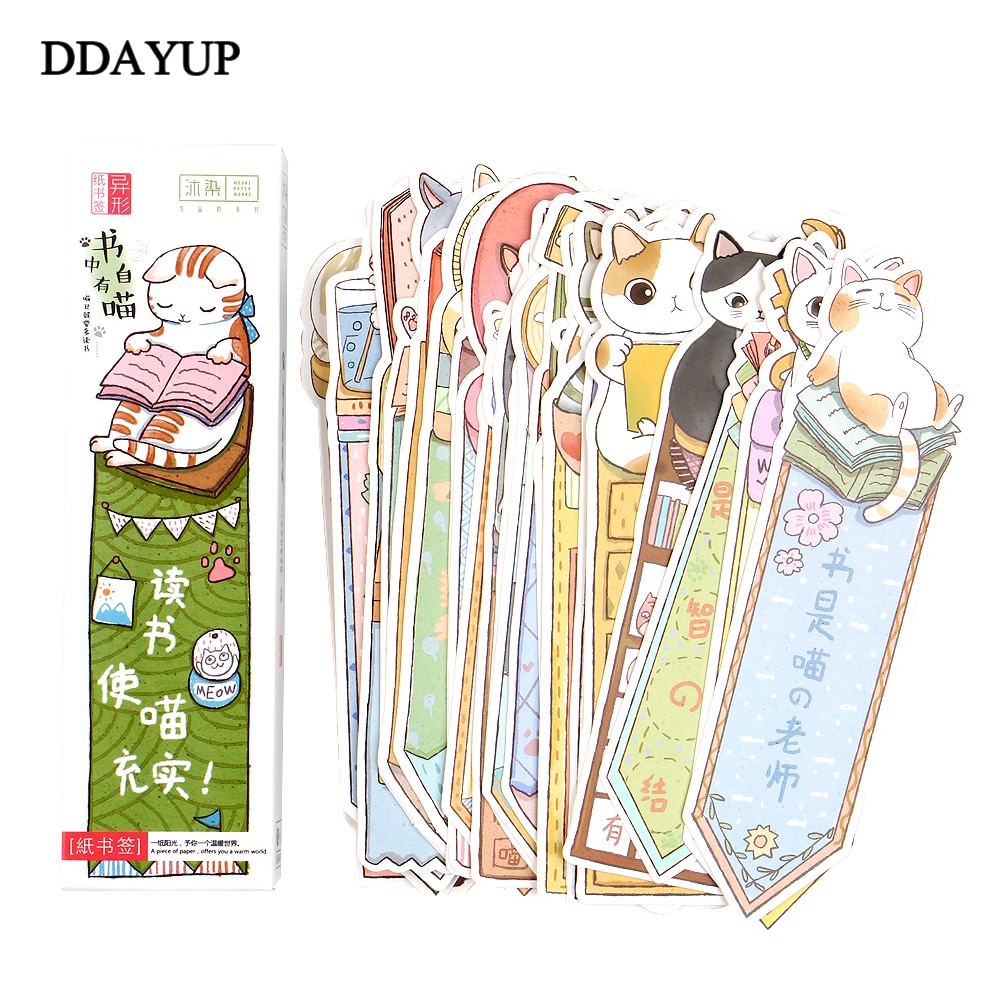 Cat Bookmarks Cute Animal Bookmarks (30pcs)