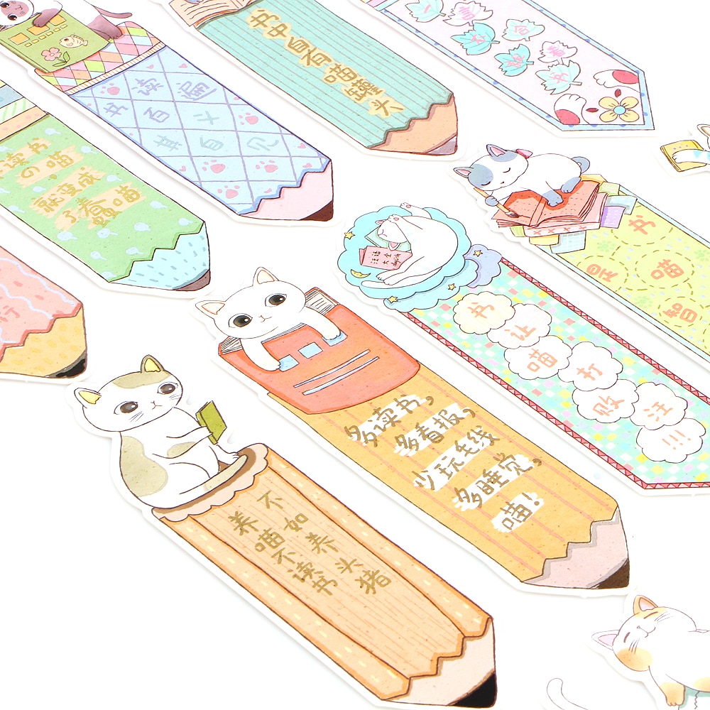 Cat Bookmarks Cute Animal Bookmarks (30pcs)