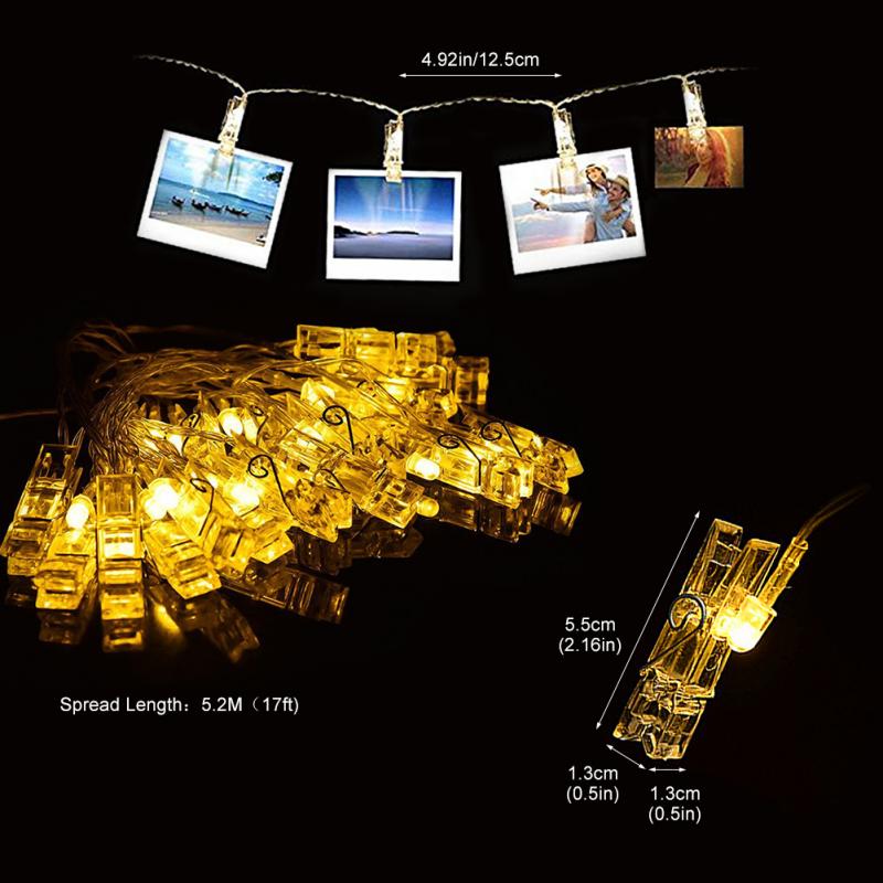 Photo Clip String Lights 40PCS LED