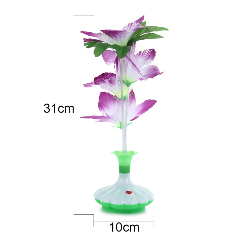 LED Fiber Optic Light Flower Vase Decor