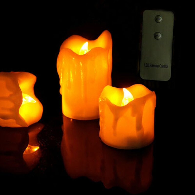 Flameless Candles with Remote (3pcs)