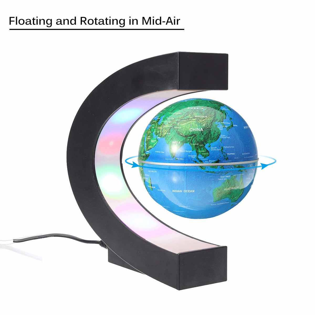 Magnetic Levitation Globe Map Decor