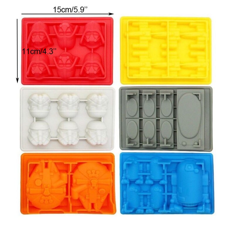 Ice Cube Trays Star Wars Silicone Molds (6pcs)