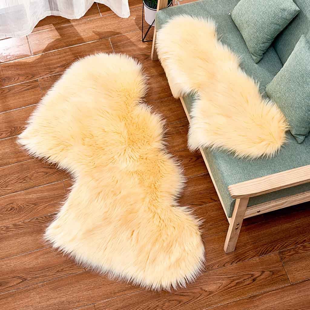 Faux Fur Carpet Heart Shaped Rug