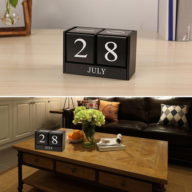 Wooden Calendar Desk Decoration