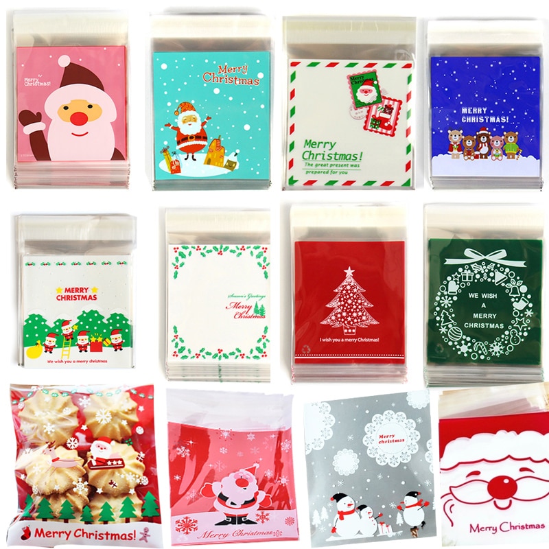 Cookie Bags Christmas Cellophane (25Pcs)