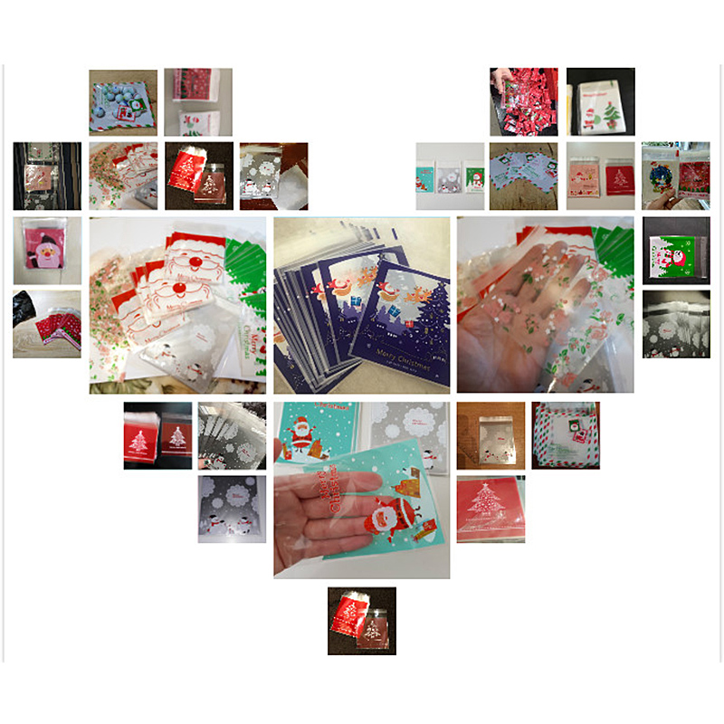 Cookie Bags Christmas Cellophane (25Pcs)