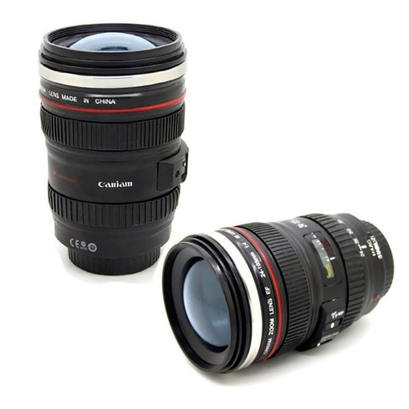 Camera Lens Mug with Lid