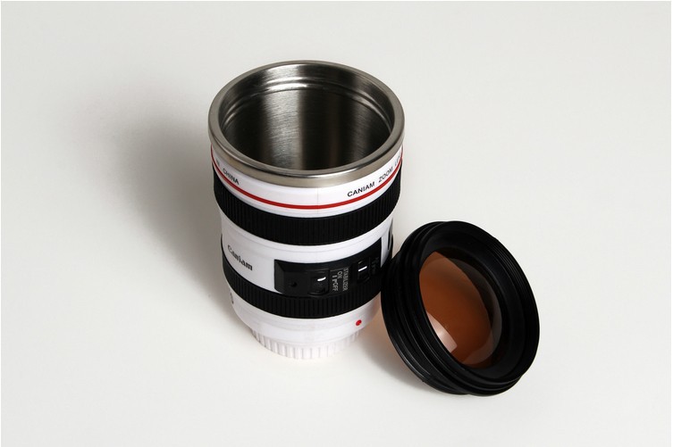 Camera Lens Mug with Lid