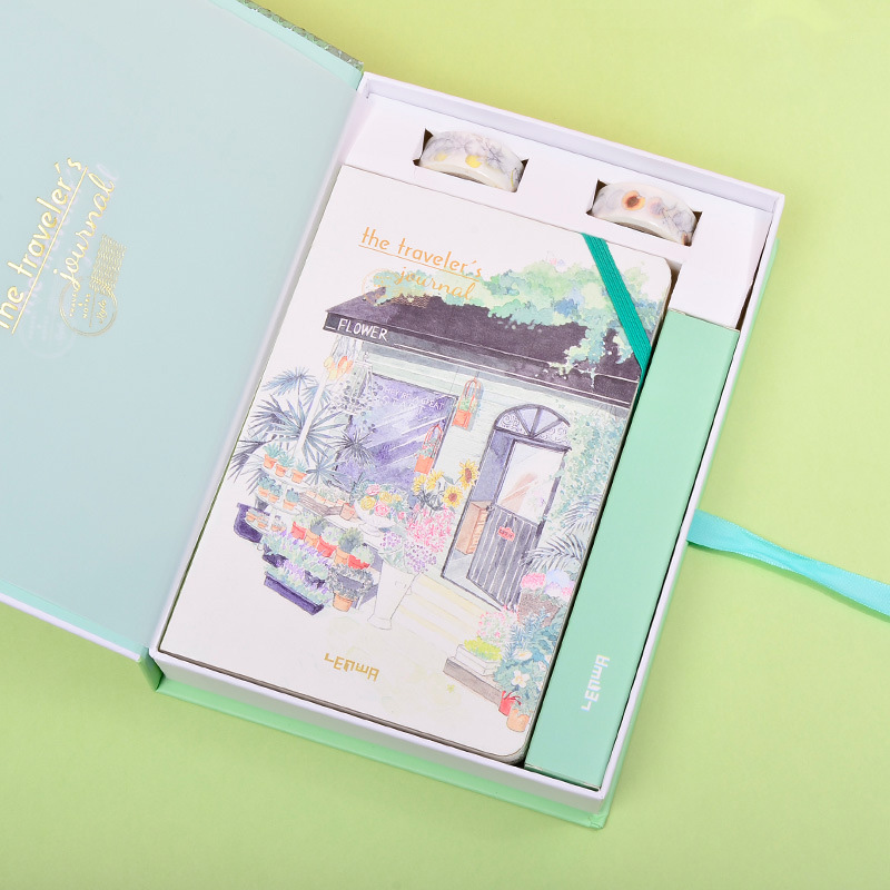 Travel Journal Set Notebook Pen Tape