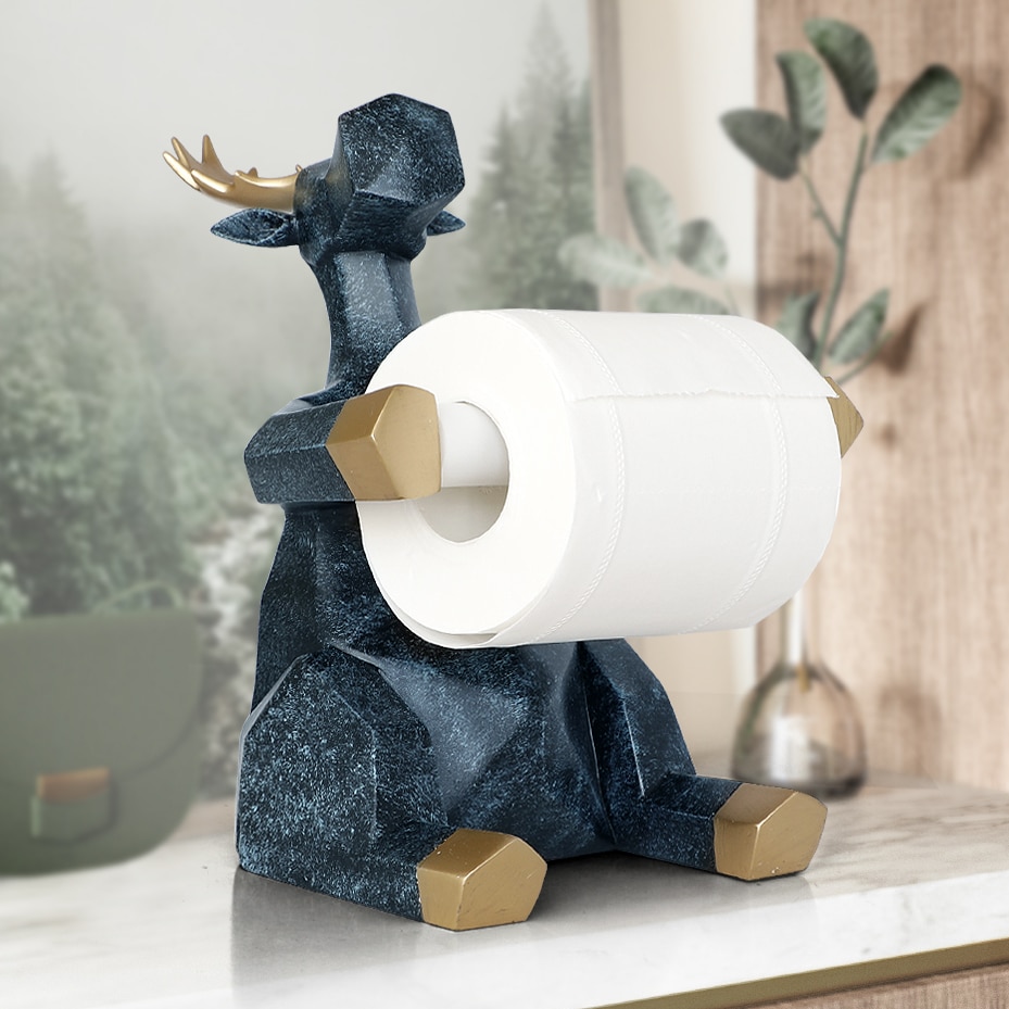 Toilet Tissue Holder Elephant Deer Design