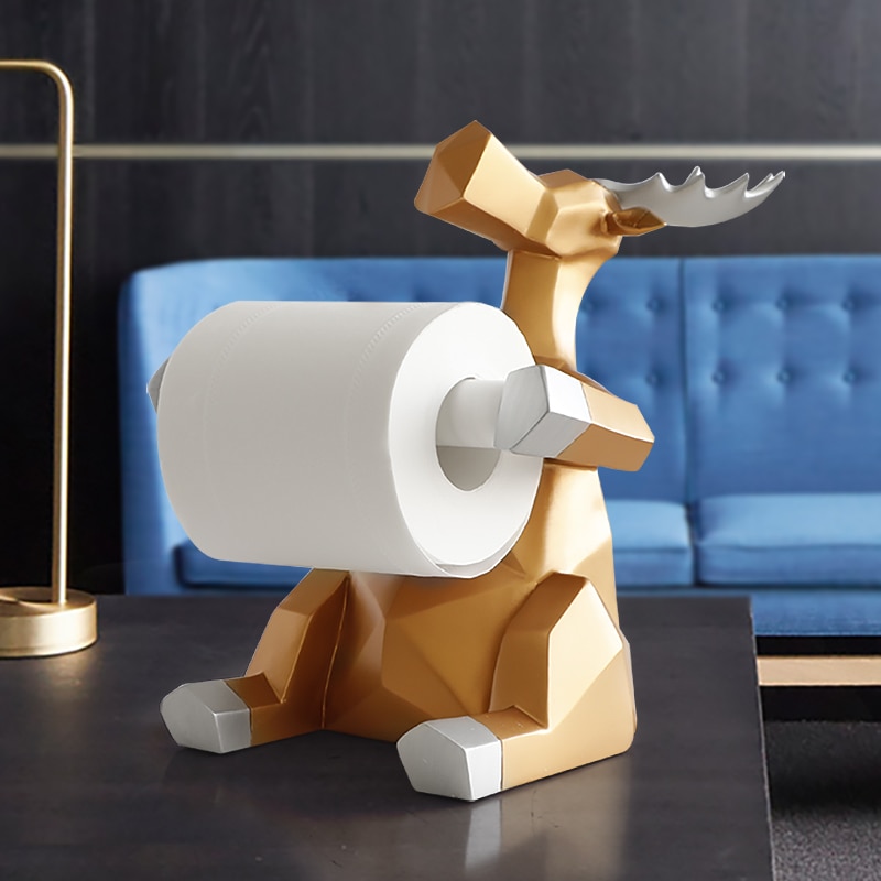 Toilet Tissue Holder Elephant Deer Design