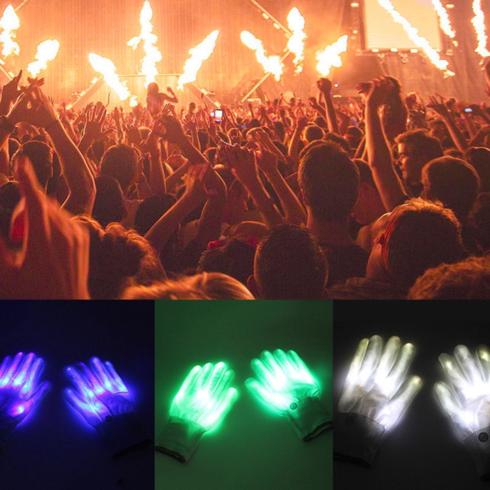 LED Gloves 1 Pair Halloween Costume