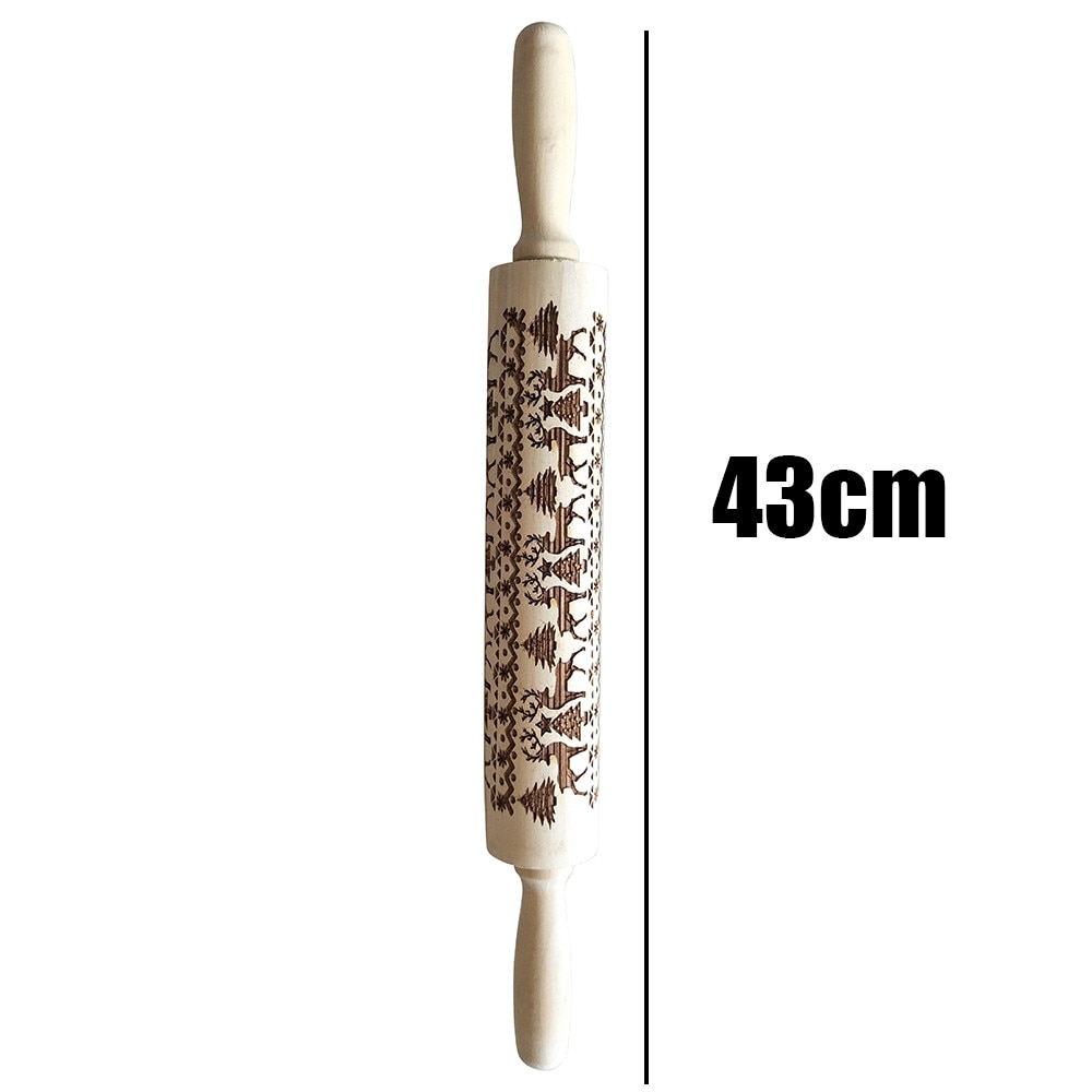 Christmas Embossing Rolling Pin Baking Tool