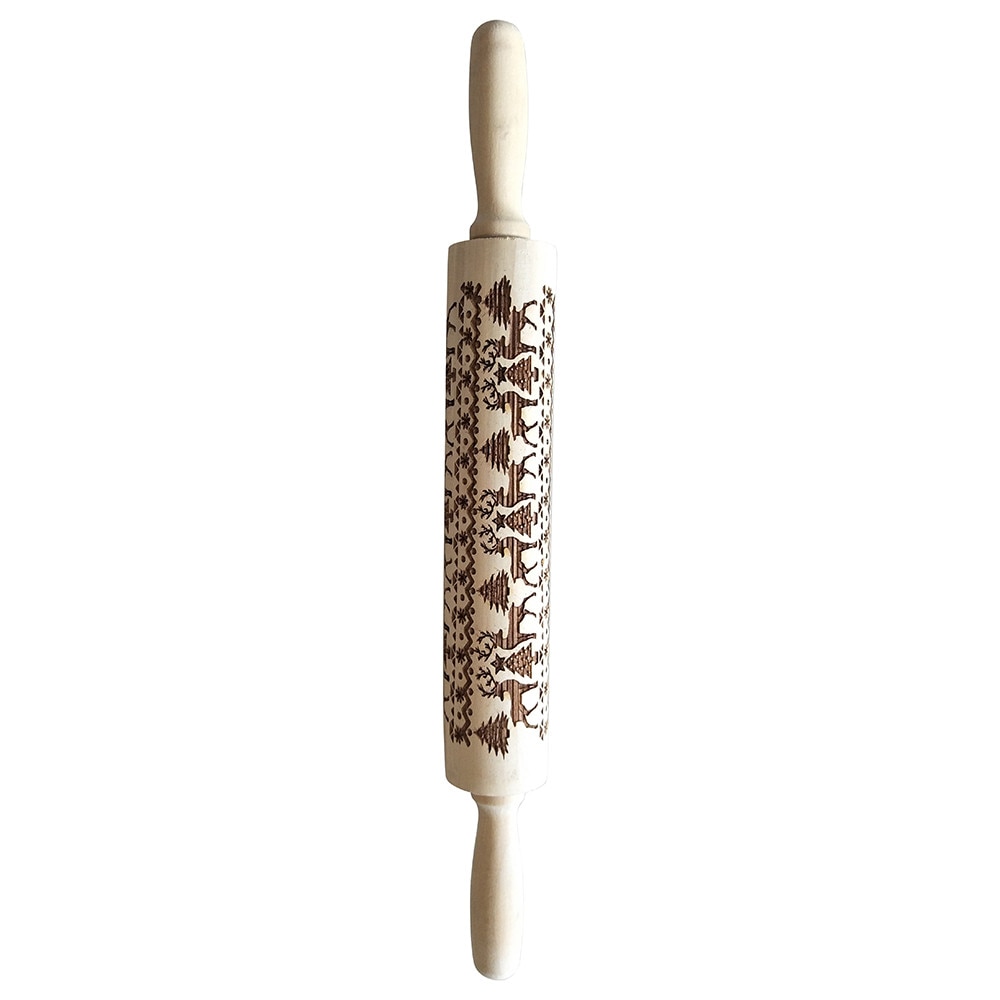 Christmas Embossing Rolling Pin Baking Tool