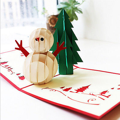 Pop up Christmas Cards 3D Postcard