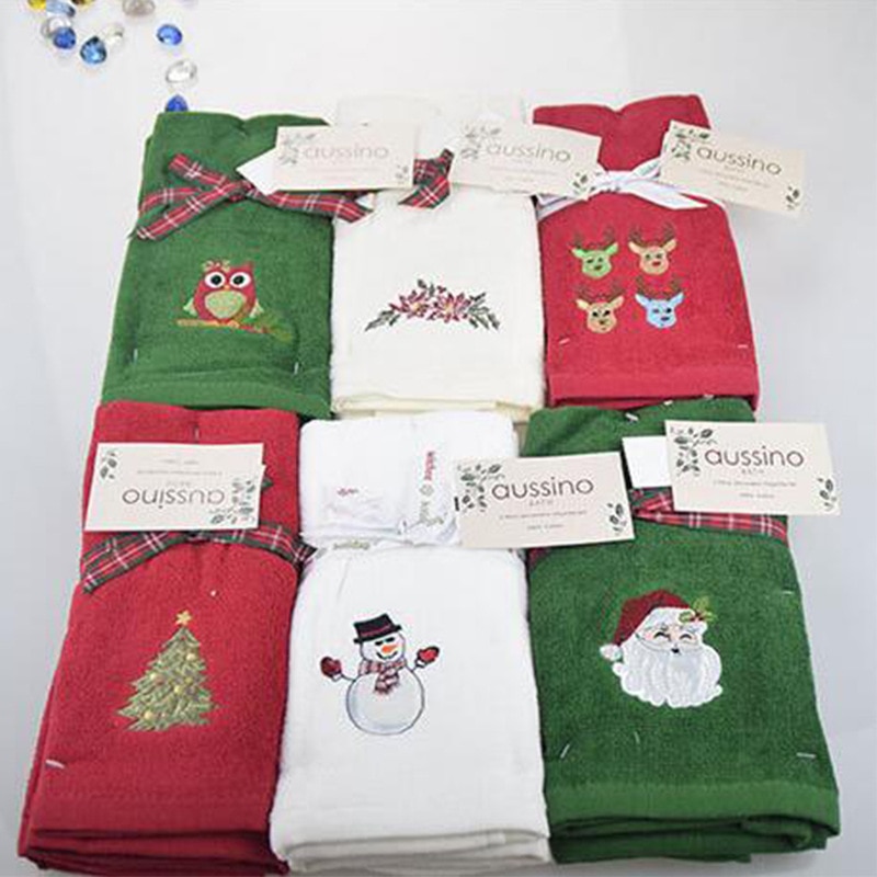 Christmas Hand Towel Cotton Fabric