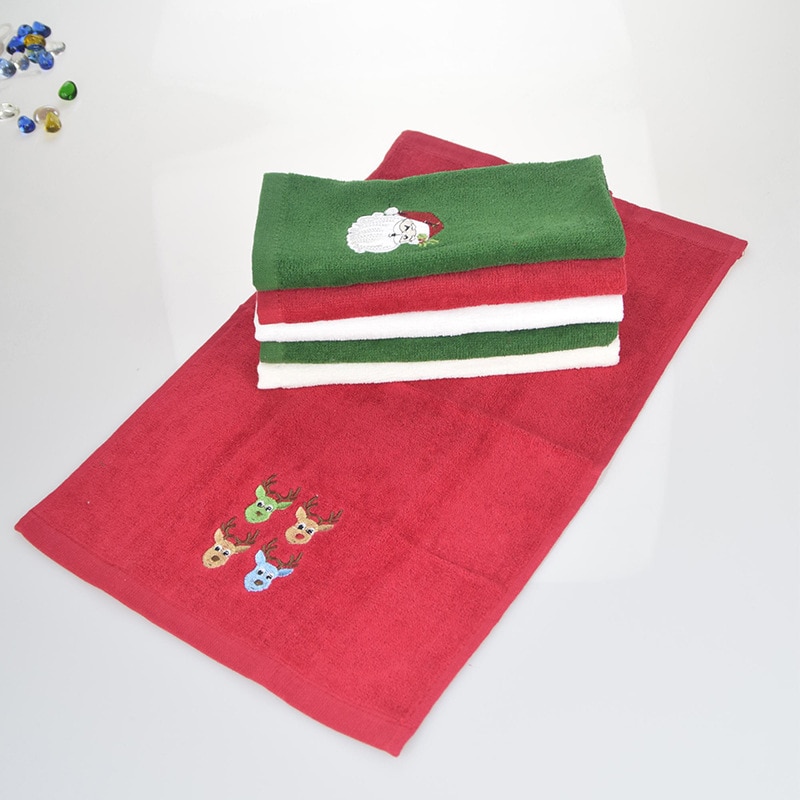 Christmas Hand Towel Cotton Fabric