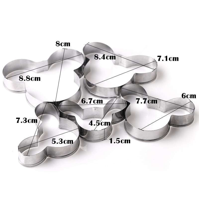 Mickey Mouse Cookie Cutter Bakeware 5pcs/set