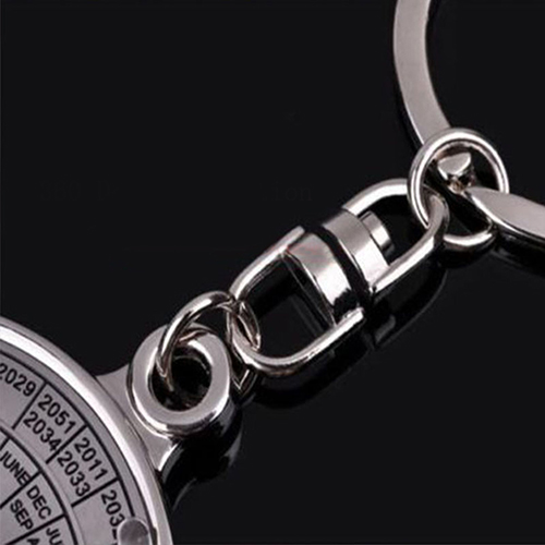 Calendar Keychain 50 Years Date Ring