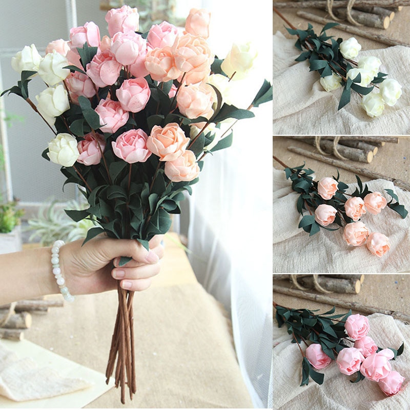 Artificial Roses Decoration 6 Heads/Bouquet