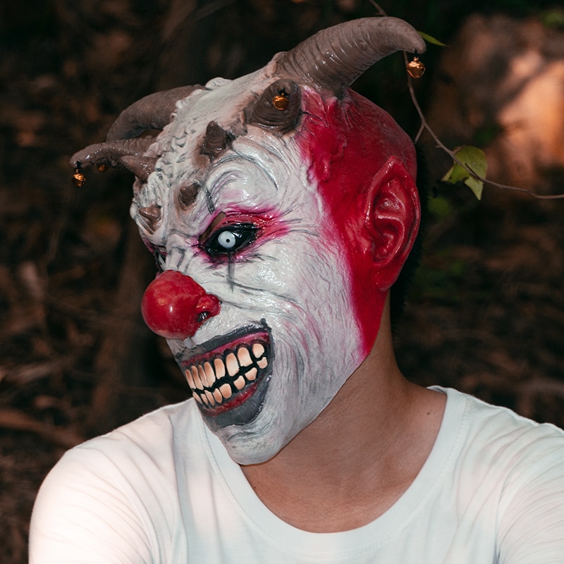 Scary Clown Mask Halloween Costume