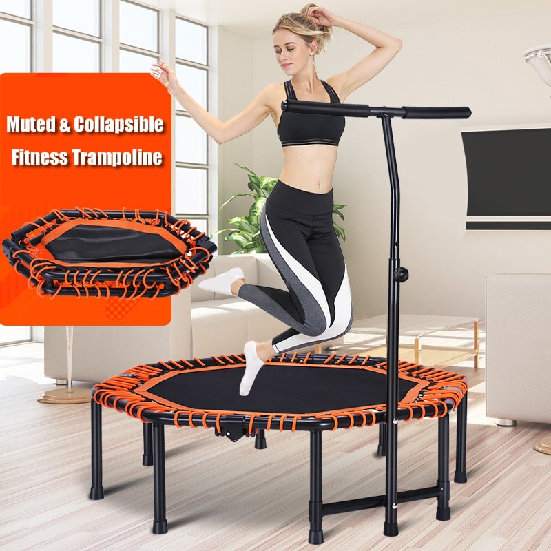 Indoor Trampoline With Adjustable Handrail