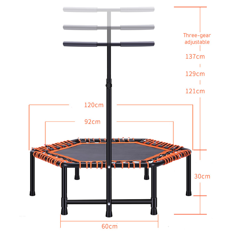 Indoor Trampoline With Adjustable Handrail