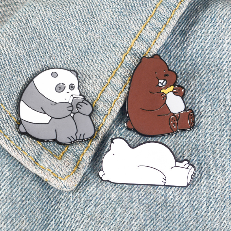 Enamel Pins We Bare Bears Fashion Brooch