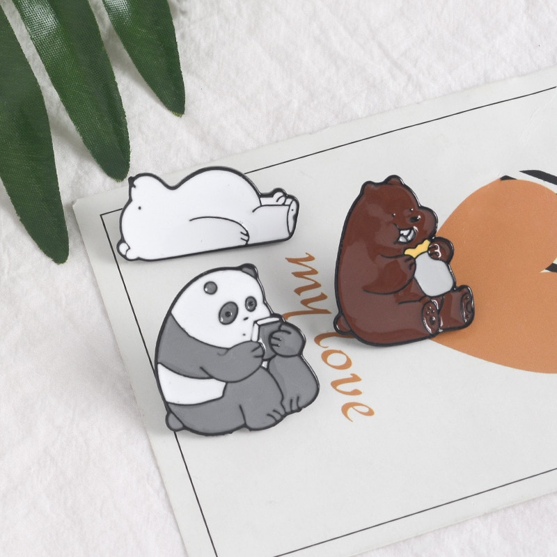 Enamel Pins We Bare Bears Fashion Brooch