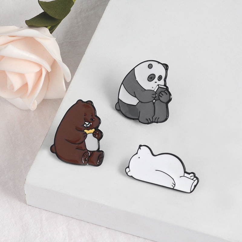 Enamel Pins We Bare Bears Fashion Brooch