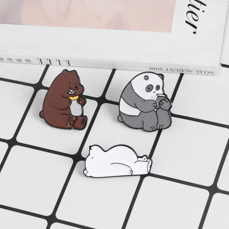 Enamel Pins We Bare Bears Fashion Brooch