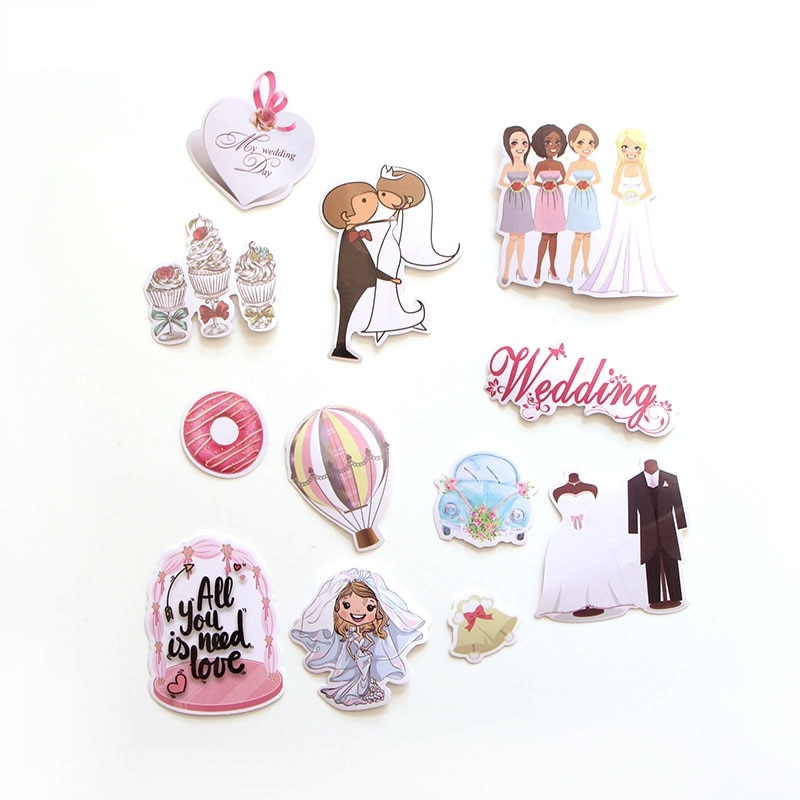 Wedding Stickers 68pcs Craft Decors