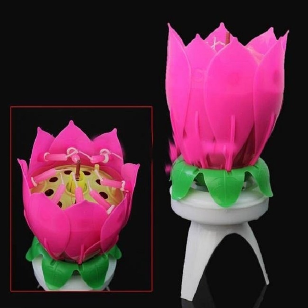 Flower Candle Musical Lotus Lights