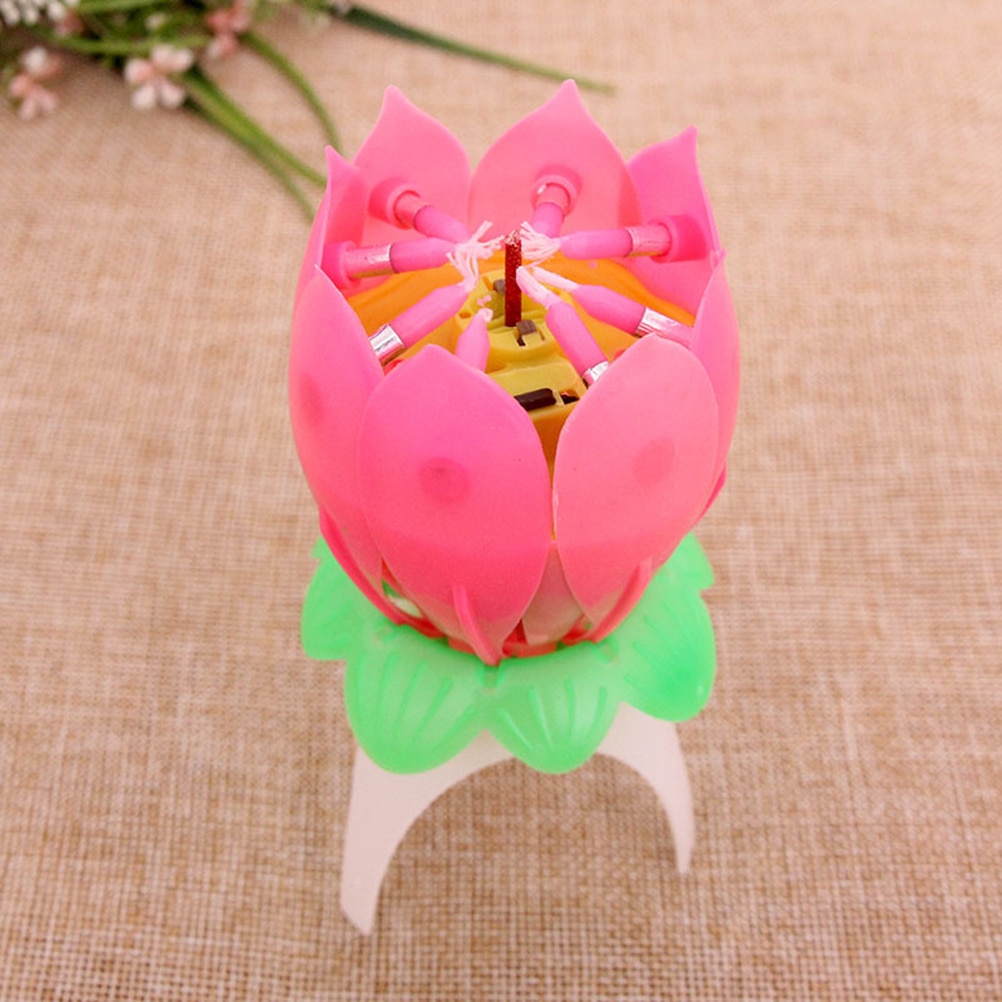 Flower Candle Musical Lotus Lights